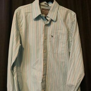 Abercrombie & Fitch Mens Large Muscle Dress Shirt -Light Blue
